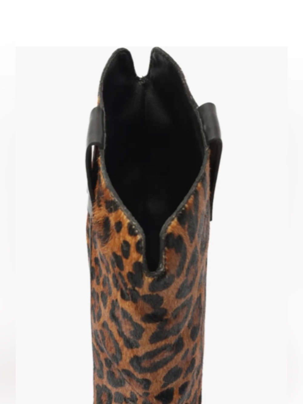 SCHUTZ Ashley Leopard Print Mid-Calf Heeled Boots EUC - Picture 5 of 16